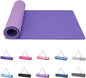 Good Nite Yoga Mat Gymnastics Pilates Exercise Mat for Women Non-Slip Thick 6mm with Carry Strap Tpe 183 x 61 x 1cm