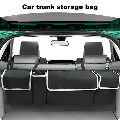 Car Trunk Organizer Hanging Backseat Storage Bag for Car Truck SUV Van Multi-Pocket Oxford Cloth Organizer Stowing Tidying Acces