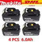 Makita Power Tool Rechargeable Lithium-ion Battery 5.0Ah 6.0Ah 9.0Ah 18V BL1860B BL1860 BL1850 BL1830 BL1815