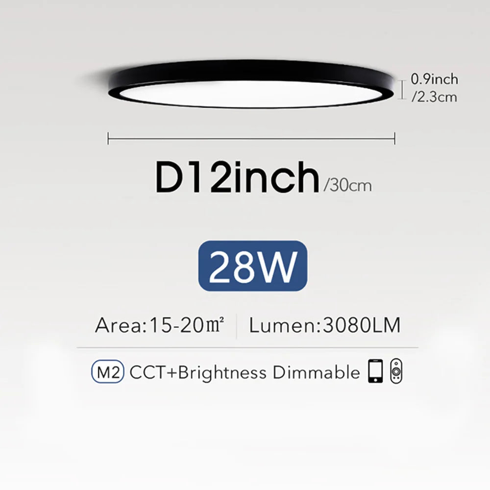 LED Ceiling Lights 220V Ultra-thin Ceiling Lamps Modern Chandelier Panel Lighting Fixture Waterproof Dustproof Three Proof Light