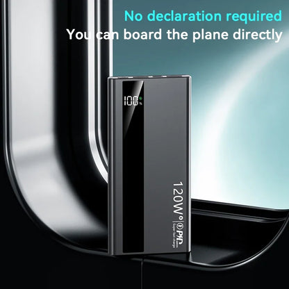 Lenovo 120W 500000mAh Power Bank High Capacity Super Fast Charge Portable External Battery PowerBank For iphone Samsung 2026 New