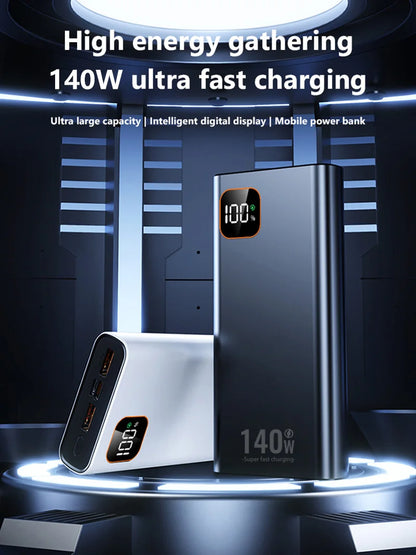 Lenovo 140W PowerBank 500000mAh High Capacity Super Fast Charging Portable Battery CCC Charger for iPhone Samsung Huawei 2026