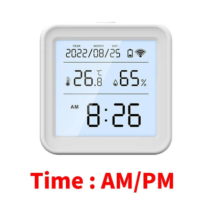 Tuya New WiFi Temperature Humidity Sensor Smart Life Backlight Hygrometer Thermometer Sensor Support Alexa Google Home Assistant