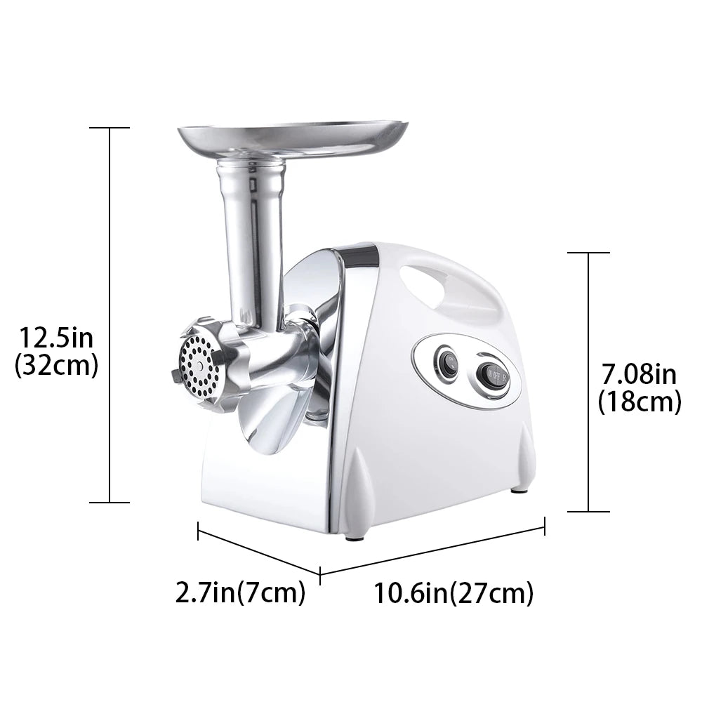 KOMORE Electric Manual Meat Grinder Kitchen Tool with Automatic Power-off Protection