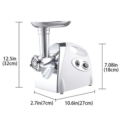 KOMORE Electric Manual Meat Grinder Kitchen Tool with Automatic Power-off Protection