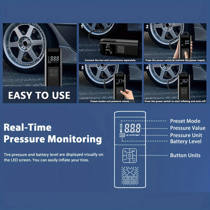 Car wireless inflator portable car auto inflator small sedan tire inflator motorcycle bicycle basketball inflator carryable