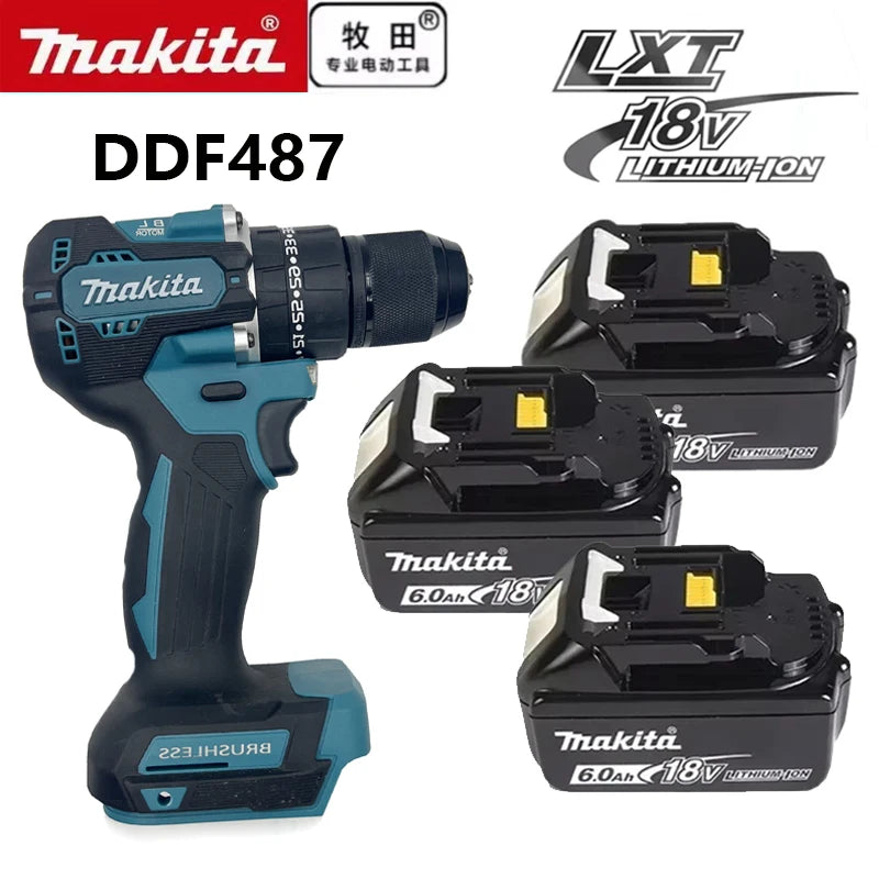 2026 Makita DDF487 10mm brushless 18V lithium-ion charging impact drill,high torque electric screwdriver Makita 18V Battery