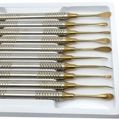 Set Dental Implant Periosteal Elevator Separator Peristeel Splitter Tool for Reflecting and Retracting Titanium