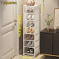 Metal Frame Shoe Rack Multi-Tier Fabric Shelves Space Saving for Sneakers Sandals Entryway Easy Assembly Holiday Storage