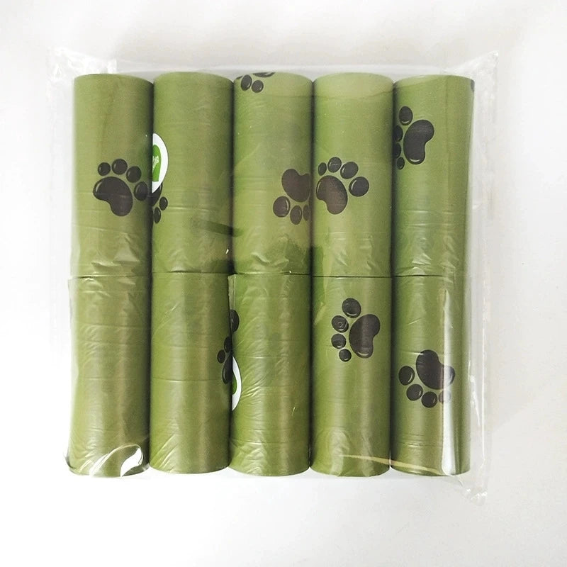 New Pet Biodegradable Trash Bag Dog Poop Bags Bulk Biobase Scented Poo Bag Degradable Cat Waste Bags Dog Poop Dispenser Gifts