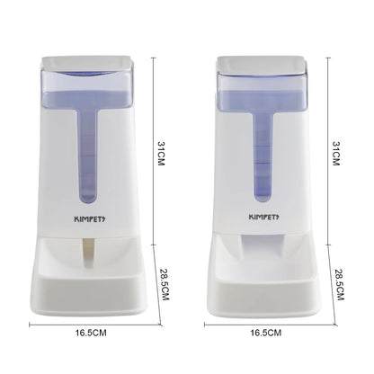 Voltsify 2-in-1 Automatic Pet Feeder & Water Dispenser Set, Non-Slip Base, Detachable for Easy Cleaning, Durable PP Plastic