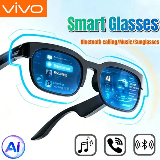 VIVO 2026 New Smart Glasses AI Translation Bluetooth Conversation Recording Listening To Music Smart Sunglasses for Men Women