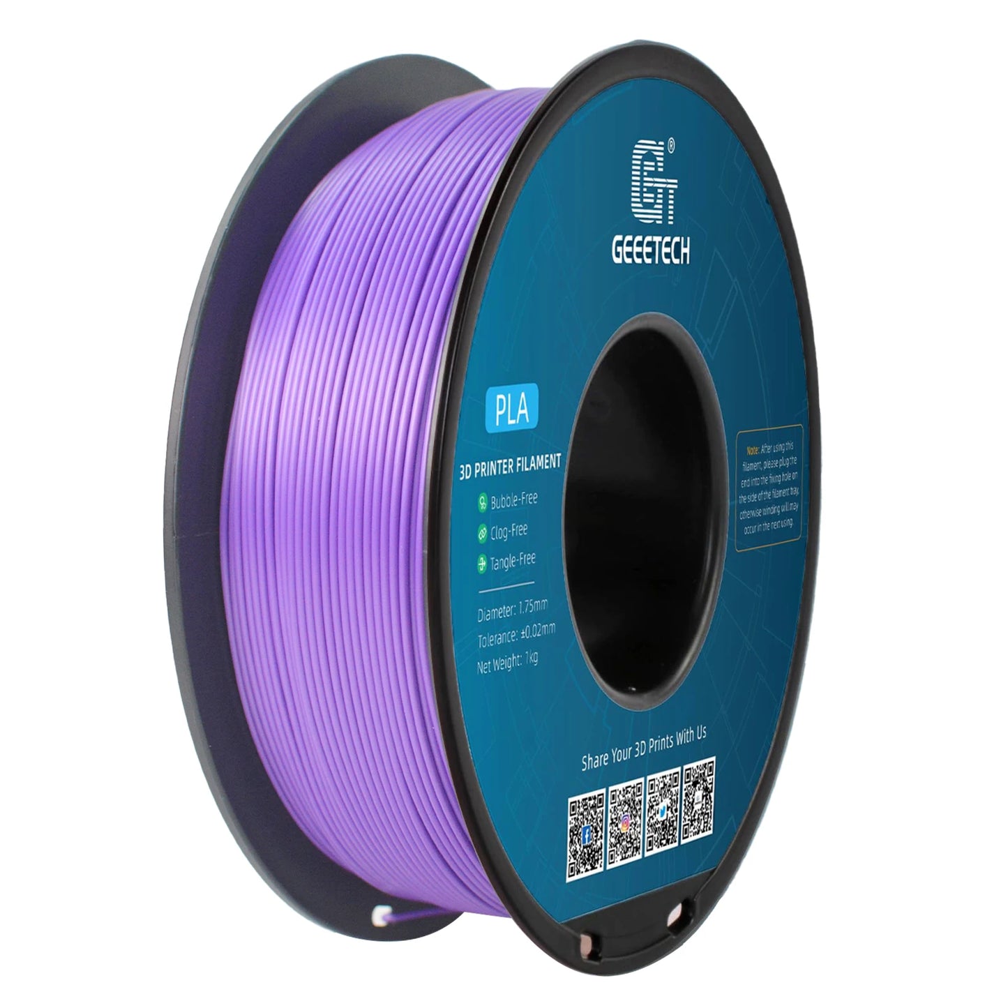 Geeetech Standard PLA Filament 1kg 1.75mm 3D Printer Plastic Material, Accuracy 0.03mm,Fit Most FDM Printer