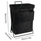 Foldable Storage Basket, Large Capacity Dirty Clothes Basket with hanging bag, Durable Canvas Organizer for Laundry