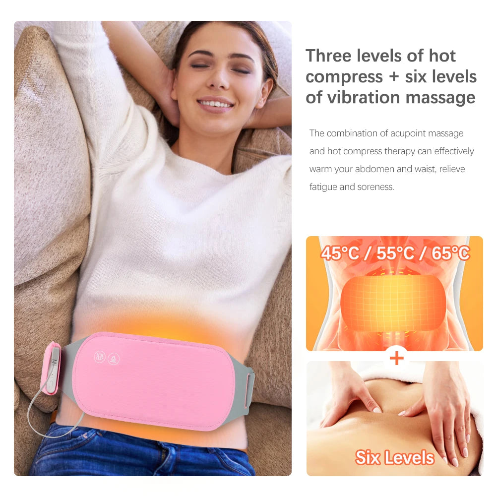 USB Charging Uterus Warming Belt Electric Heating Pad For Women Period Care Hot Compress Abdominal Massager Waist Warmer Belt