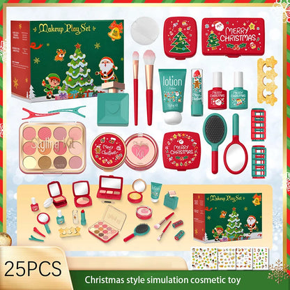 Simulation Cosmetics Set Kids Play House Toys Make up Lipstick Nail Paint Educational Toys Pretend Girls Game Christmas Gift