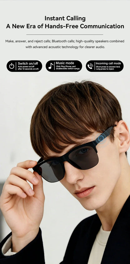 Lenovo 8K HD AI Smart Glasses AI Translation Hands-Free Calling AI Chat Logging Music Playback Smart Sunglasses for Men 2026 New