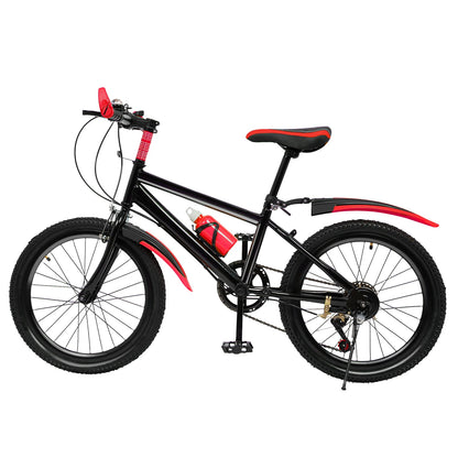 20" Mountain Bike 7 Speeds Kids Bicycle Children's Bicycle Height Adjustable MTB Boys Girls Riding Bike