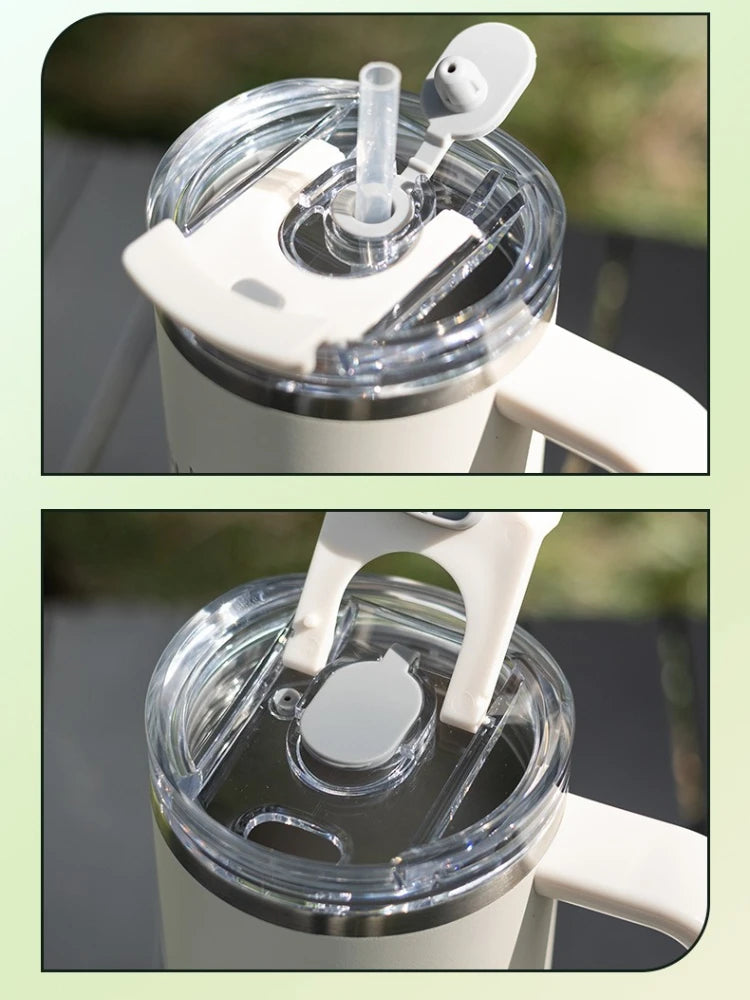 SITARAYURI 900ml Thermos Water Bottle Stainless Steel Coffee Cup Cold and Hot Double-layer Insulated Cup Tumbler Car Travel Mug