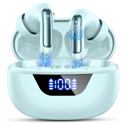 Wireless Headphones,Bluetooth 5.3 Stereo Earphones in Ear with 4 ENC Mic Clear Calls,Noise Cancelling Ear Buds,48H battery life.
