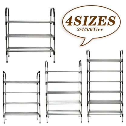 【Lifeideas】3/4/5 Tiers Shoe Rack Organizer Stackable Space Saving Shoe Shelf