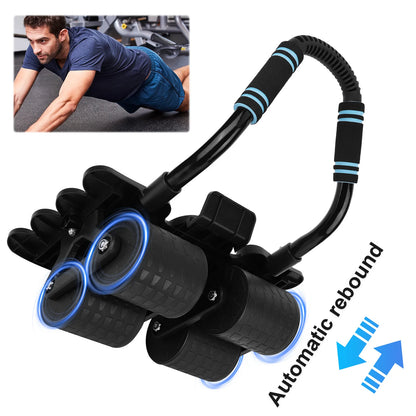 Abdominal Workout Roller with 8 Elbow Support Abdominal Fitness Wheel Automatic Rebound for Exercising Shoulder Arm Leg Muscles