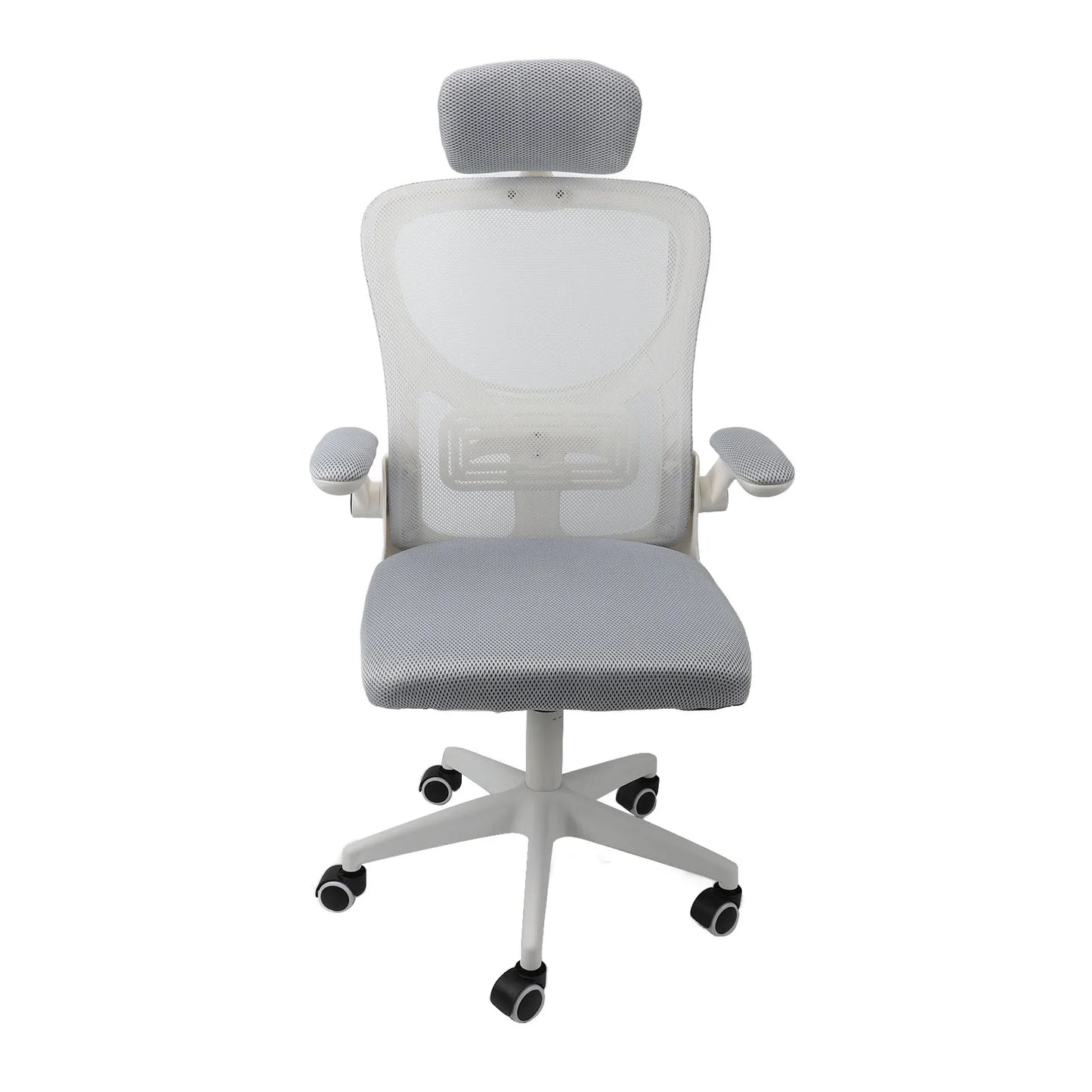 Computer Chair 90 Degree Rotating Armrests Elastic Lumbar Support Comfortable  Chair 3D Headrest with 5 Wheels for Home