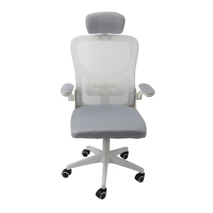 Computer Chair 90 Degree Rotating Armrests Elastic Lumbar Support Comfortable  Chair 3D Headrest with 5 Wheels for Home