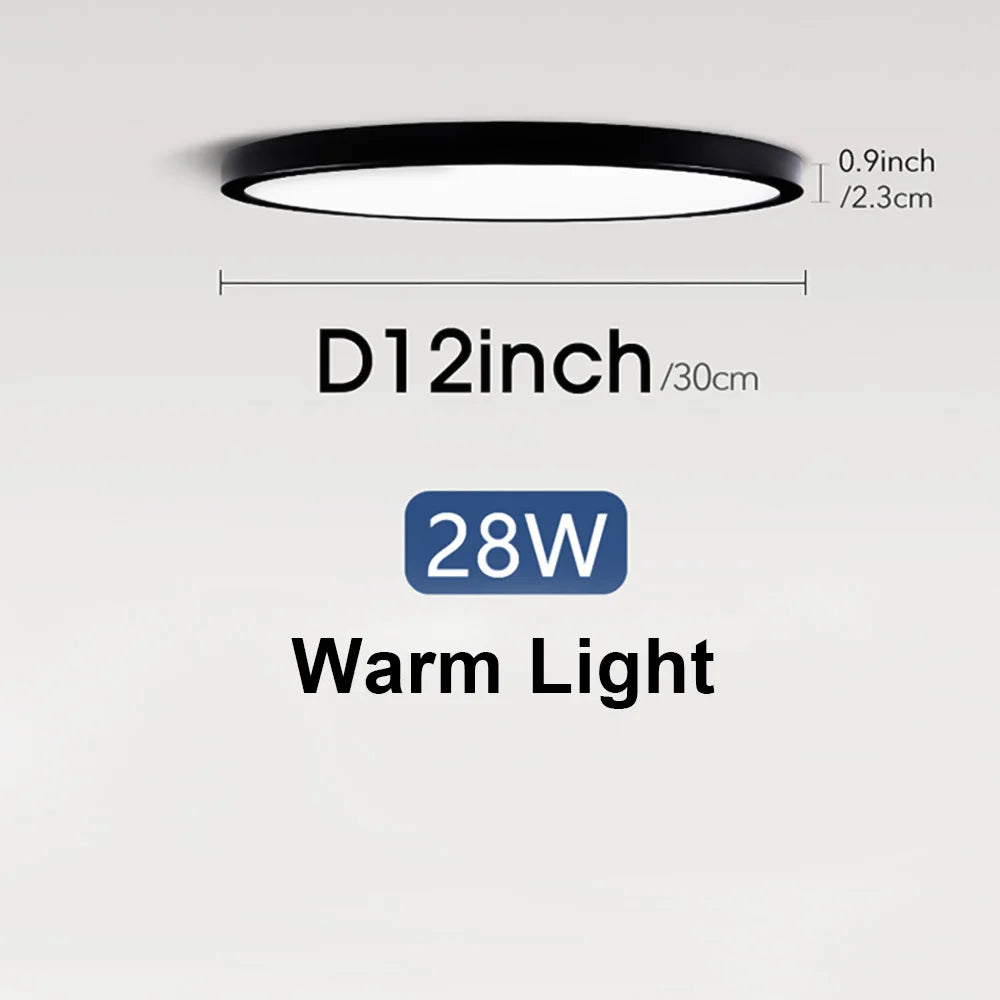 LED Ceiling Lights 220V Ultra-thin Ceiling Lamps Modern Chandelier Panel Lighting Fixture Waterproof Dustproof Three Proof Light