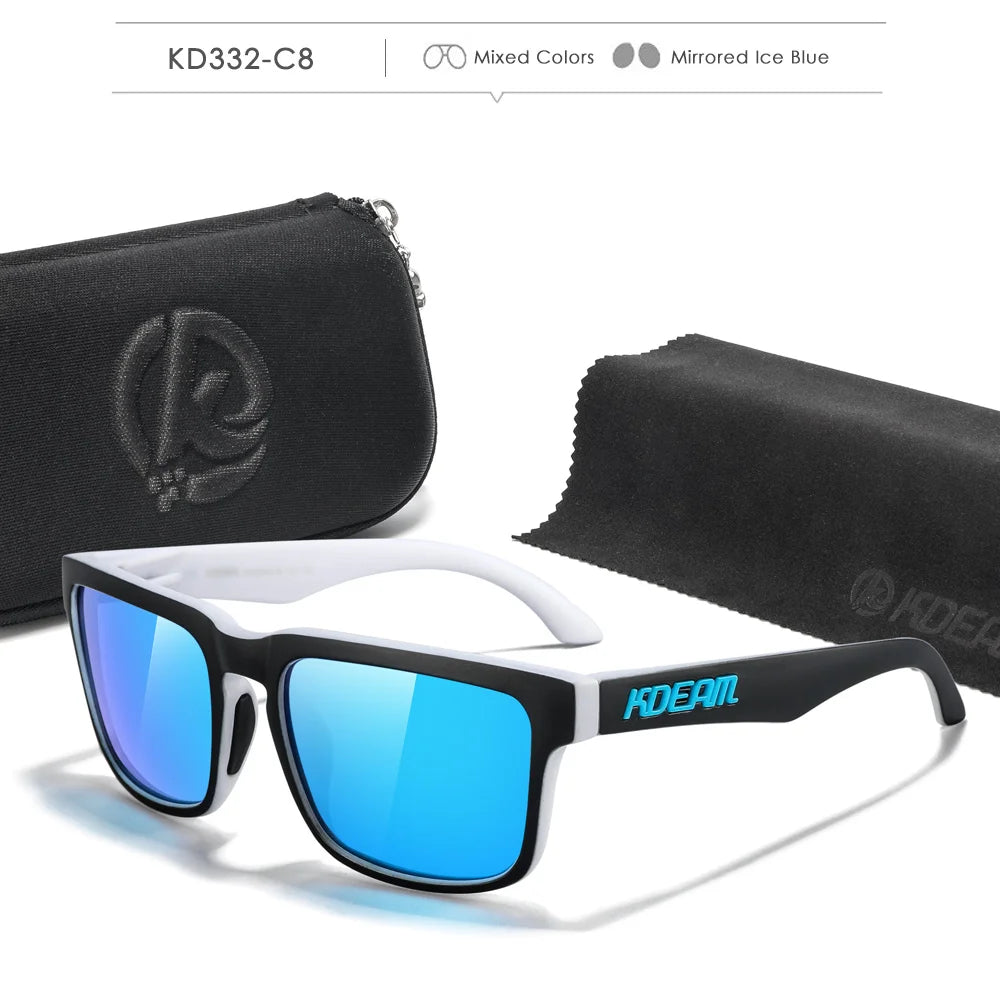 KDEAM Photochromic And Polarized Sunglasses Men Category 3 Polarized Sun Glasses Women Unique Frame Surface Eyewear With Case