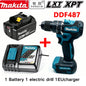 Original Makita Battery DDF487 Cordless Driver Drill Brushless Electric Impact Screwdriver Rechargeable  battery Power Tool