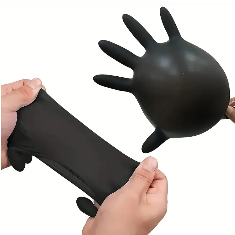 30/50/100/200PCS Black Nitrile Gloves Disposable Protection  Composite Household Cleaning Catering Baking Waterproof Gloves