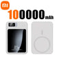 Xiaomi Magnetic Power Bank 100000mAh Wireless Fast Charger For iPhone Samsung Portable Auxiliary Battery Magnetic Powerbank Hold