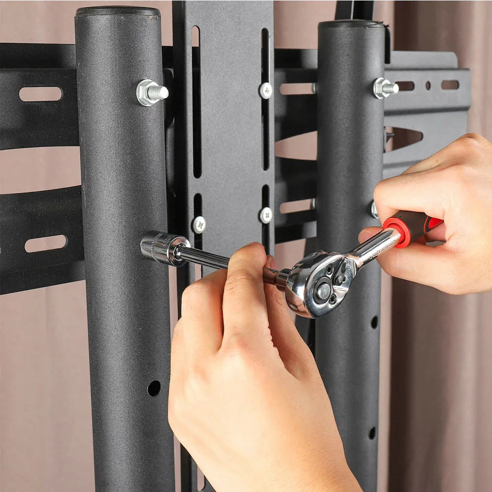 46PCS Socket Set Car Metric Socket Ratchet Wrench Set CRV Steel Torx Wrench Bits Screwdriver 1/4" Drive Car Vehicle Repair Tool