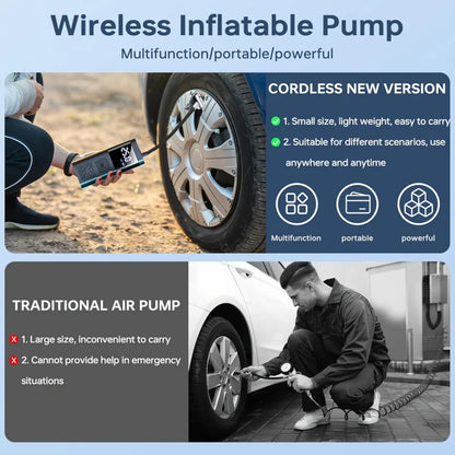 Car wireless inflator portable car auto inflator small sedan tire inflator motorcycle bicycle basketball inflator carryable