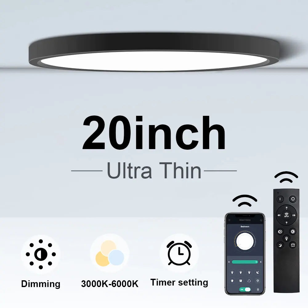 LED Ceiling Lights 220V Ultra-thin Ceiling Lamps Modern Chandelier Panel Lighting Fixture Waterproof Dustproof Three Proof Light