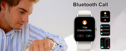 Jxrev Smart Watch, 1.85" Sports Watch for IP68 Waterproof, 110+ Sport Modes, Fitness Activity Tracker, Ultra Thin Watch.