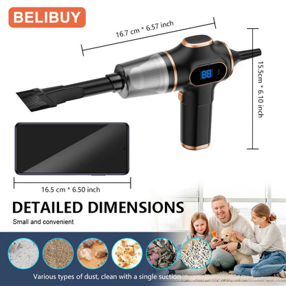 Home Appliance Portable Powerful Handheld Vacuum Cleaner, Long Battery Life Suitable for Cleaning Car and Home Debris