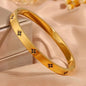 ZAKOL 5/1pcs Sparkling Zirconia Inlaid Stainless Steel Bracelet Set for Women Stackable Bangles Fashion Non Fading Jewelry Gift