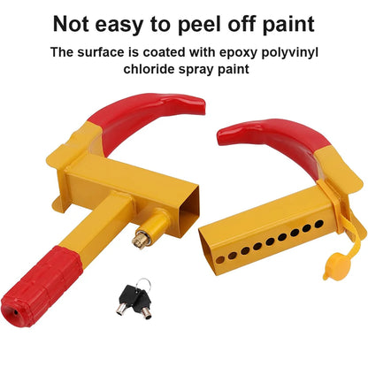 Car Wheel Clamp Lock Boot Tire Tyre Claw Anti-Theft Lock Portable Heavy Duty Tire Claw for Auto Trailer Truck ATV RV Motorcycle