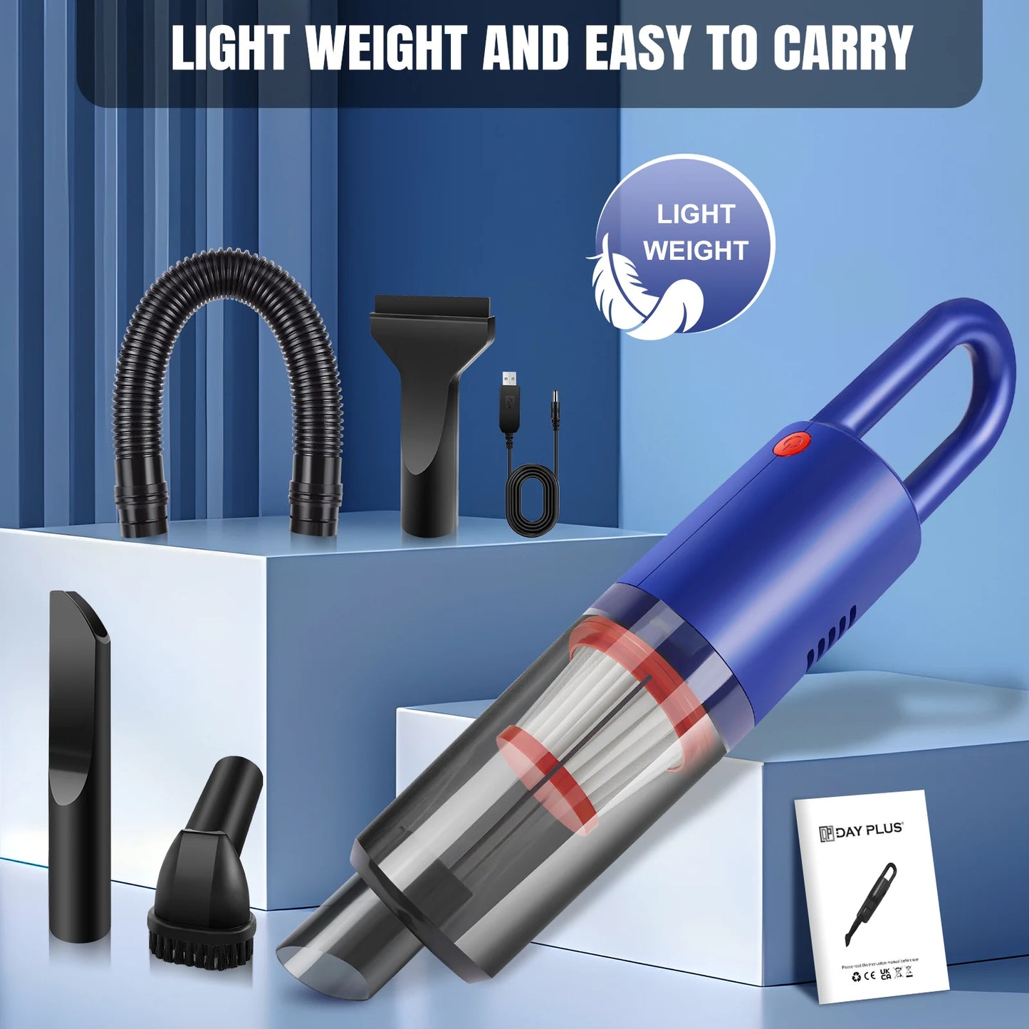 Car Wireless Vacuum Cleaner Strong Suction Handheld Wet Dry Auto Vacuum Home & Car Dual Use Mini Vacuum Cleaner Home Appliance