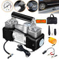 12V Portable Dual Cylinder Air Pump 150PSI Electric Car Tyre Inflator Automotive Inflation Pump Portable Dual Purpose Air Pump
