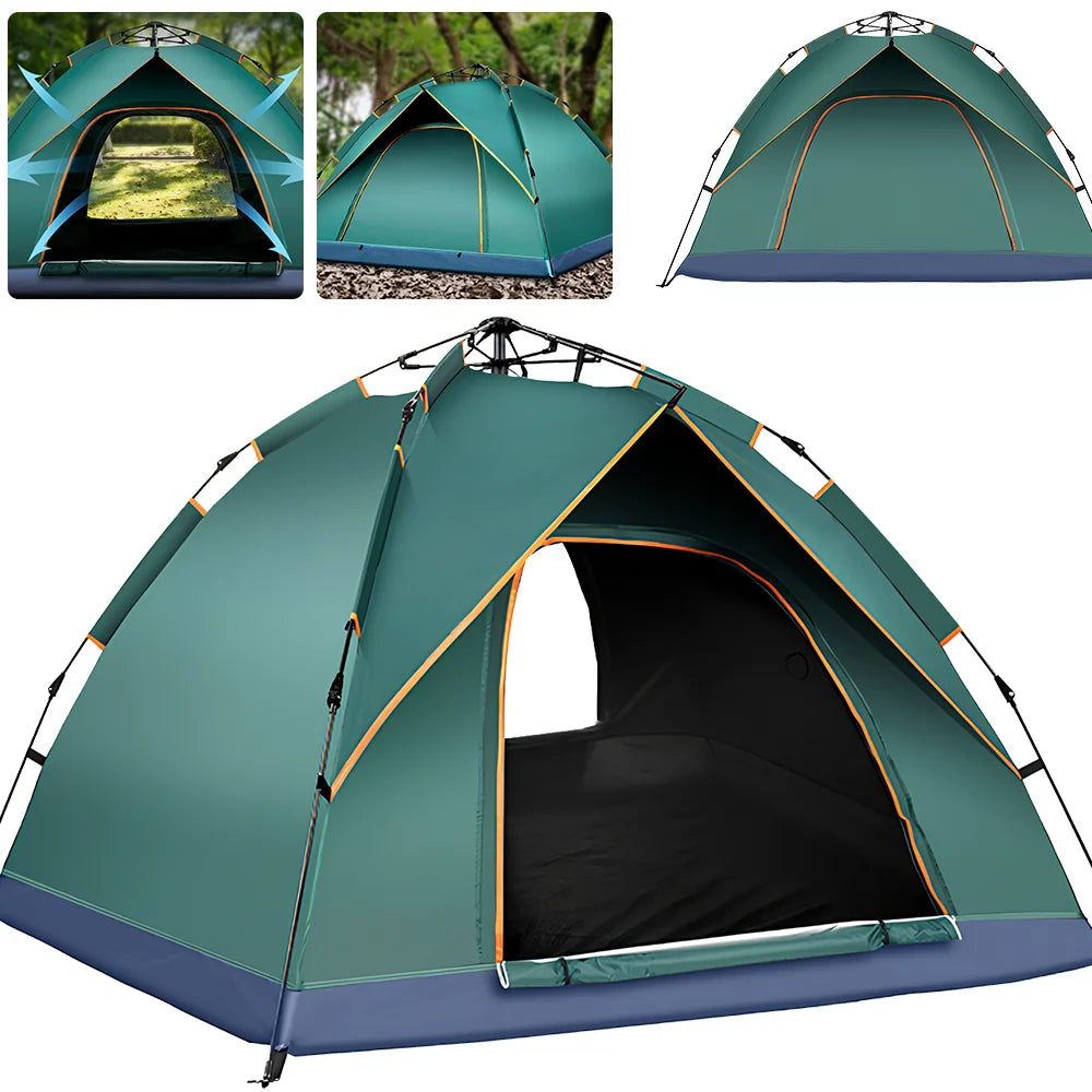 Automatic tents outdoor Folding Camping Tent Waterproof Roof Top Tents Double Door Beach Fish Shelter Tent For 3-4 Person