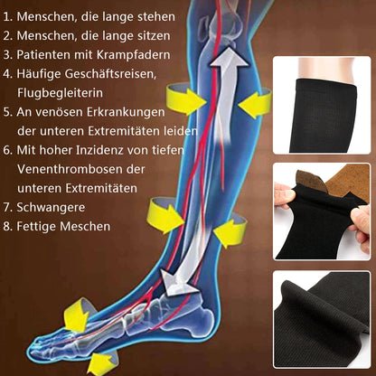 6Pair Unisex Copper Infused Compression Socks Men & Women Anti-Fatigue Varicose Vein Stocking Flight Travel Running Sports Socks