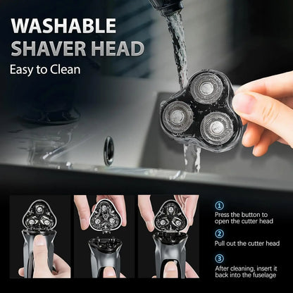 Sejoy 3D Rotary Electric Shaver for Men Advanced Dry Wet Pop-up Trimmer Rechargeable Perfect Fathers Day Gift for Dad, Husband