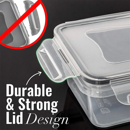 Kitchen Food Contianers Set, Microwave Dishwasher Safe BPA FREE 10pcs 840ML Containers Set With 10stickers and Marker