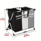 1/3 Grids Dirty Clothes Laundry Basket Storing Waterproof Oxford Storage Bags Portable Foldable Clothing Toy Household Organizer
