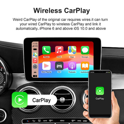 Carplay AI Box Android 13 Wireless Android Auto Smart TV Box For Youtube Netflix Toyota Mazda Hyundai Haval GMC Ford MG VW Kia