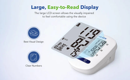 Sejoy DBP Blood Pressure Monitor Upper Arm Automatic BP Cuff Machine with LED Display for Home Use Health Care
