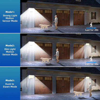 234LED Solar Outdoor Lights Motion Sensor Super Bright Solar Flood Lights Remote Wall Lights Waterproof 3 Modes Patio Garden Gar